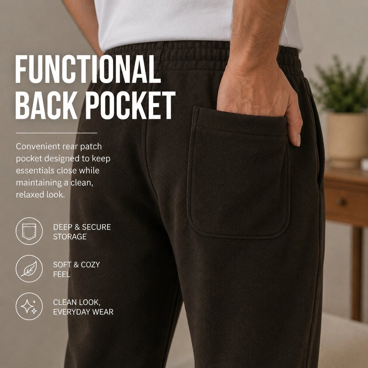 3-Pack Men's Heavyweight Fleece Sweatpants Straight Fit Elastic Waistband S-3XL